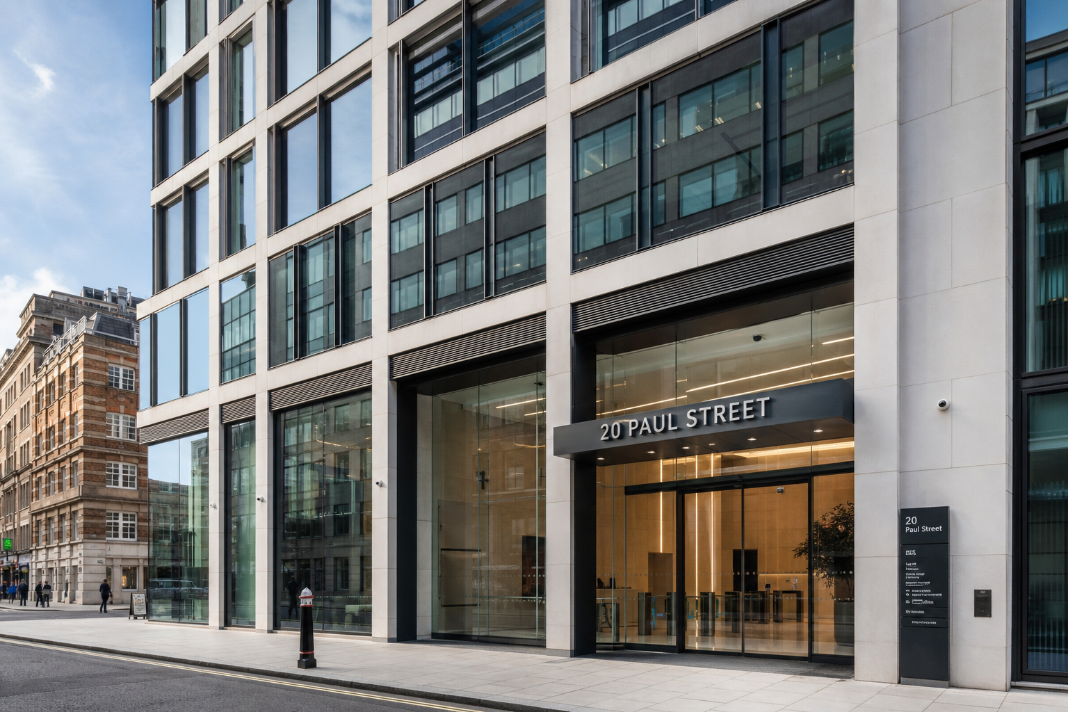 Professional office environment near Paul Street London